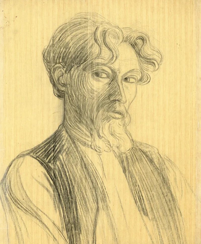 Man Met Korte Baard by Albert Daenens - Canvas Print