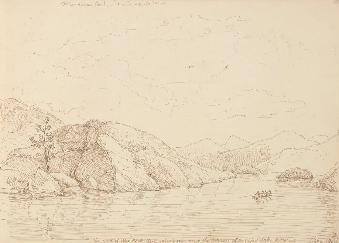 Man Of War Rock Upper Lake Killarney 4 September 1841