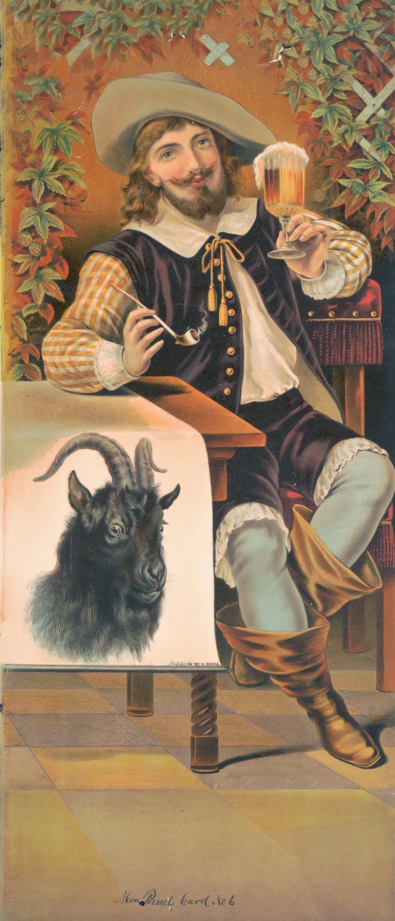 Man Panel Card No 6 by Henry Jerome Schile - Canvas Print