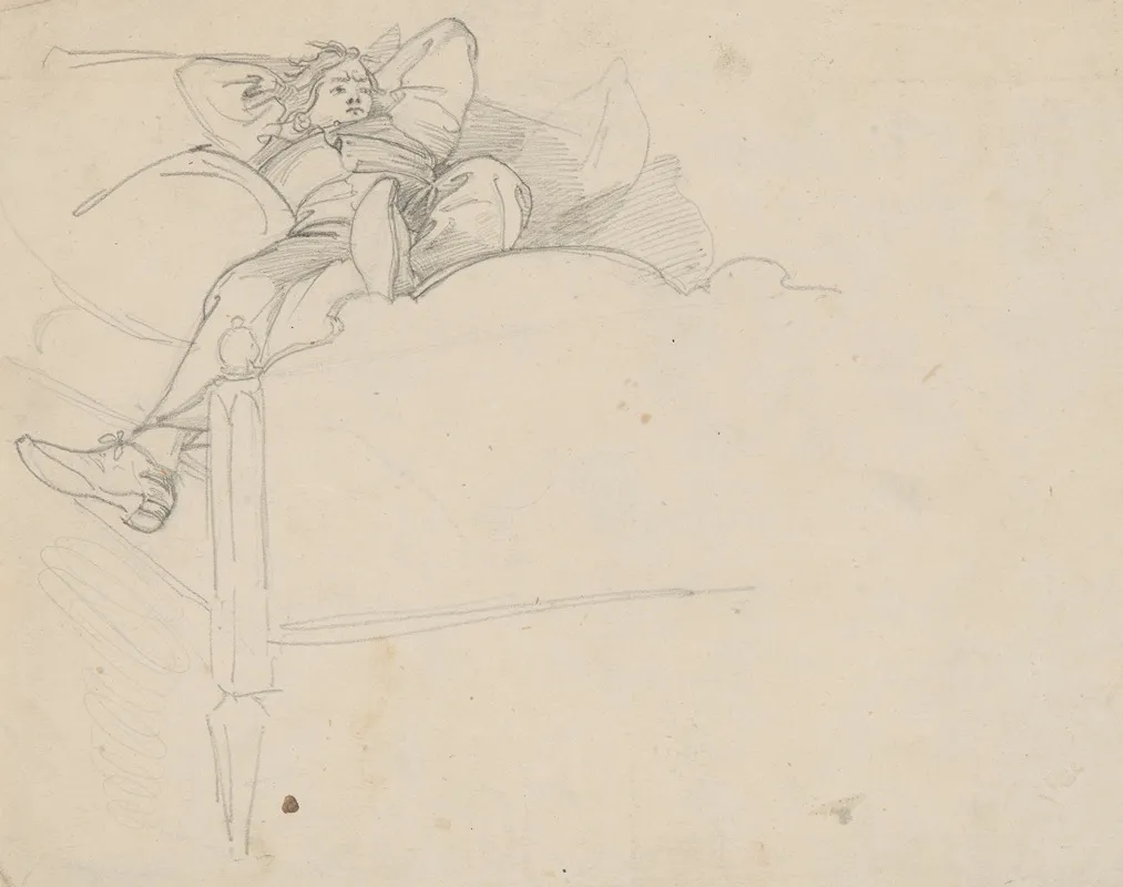 Man Resting On A Bed