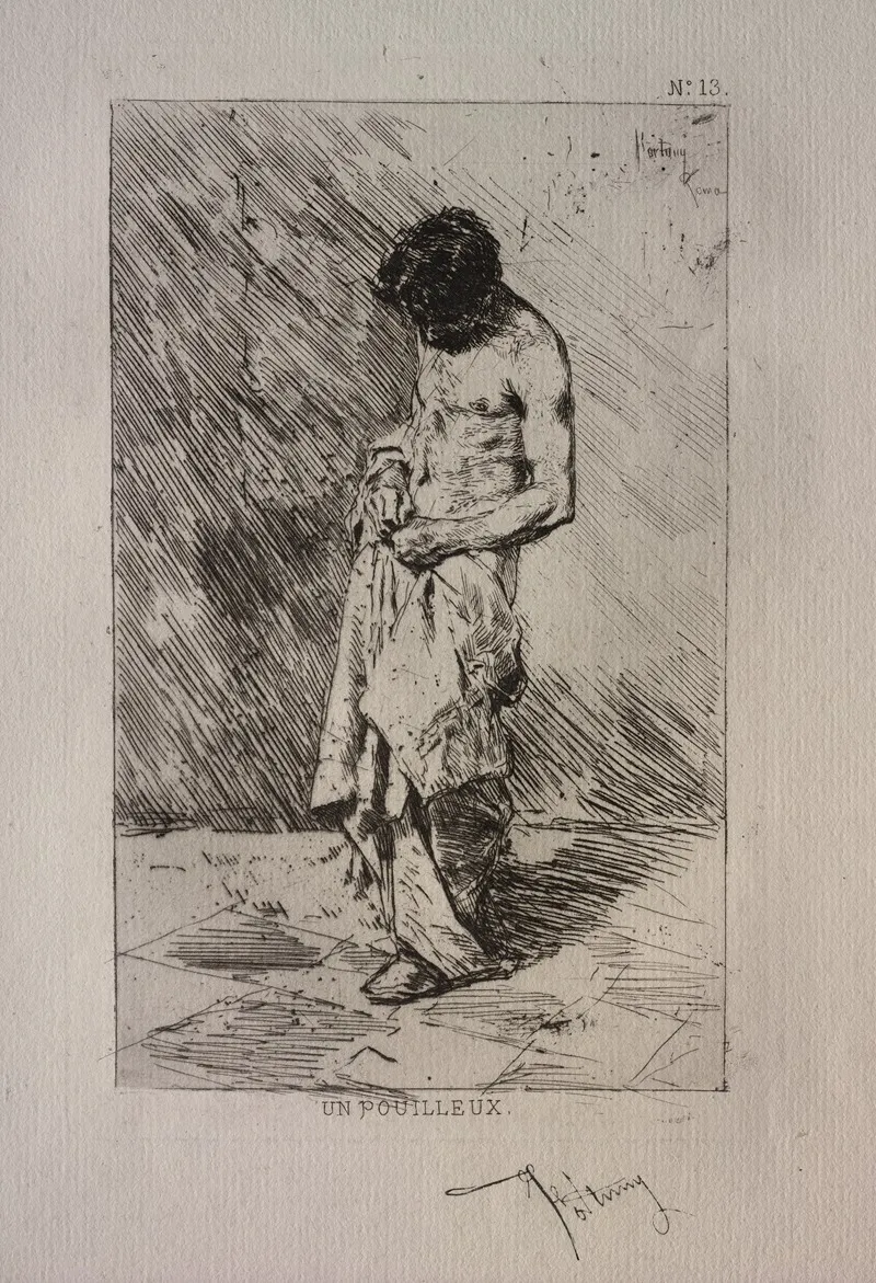 Man Searching For Fleas