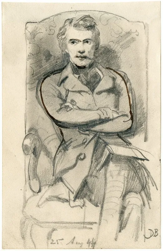 Man Sitting In A Chair A Book In His Lap