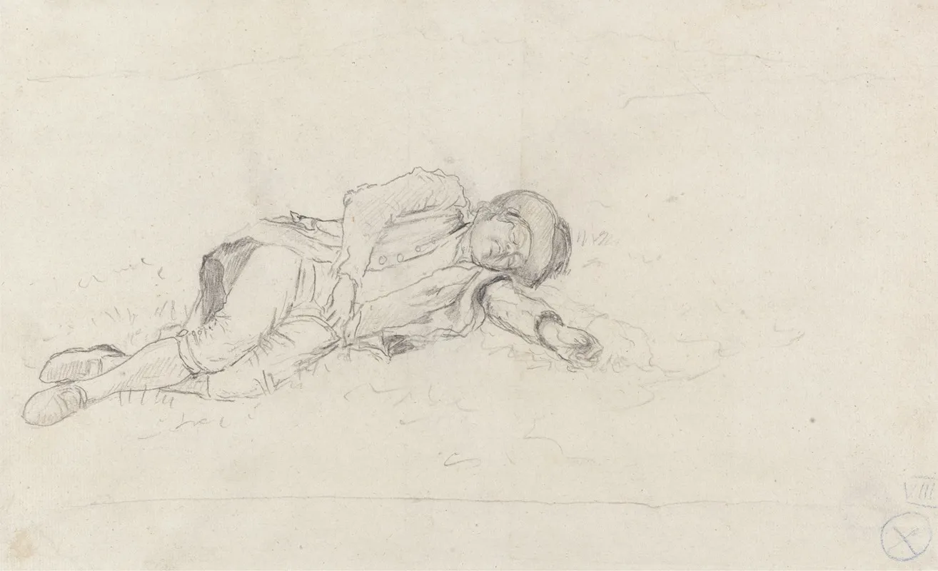 Man Sleeping Outdoors by John Glover - Canvas Print