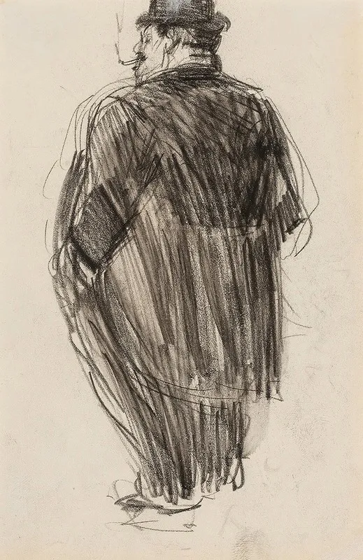 Man Smoking 2 by George Luks - Canvas Print