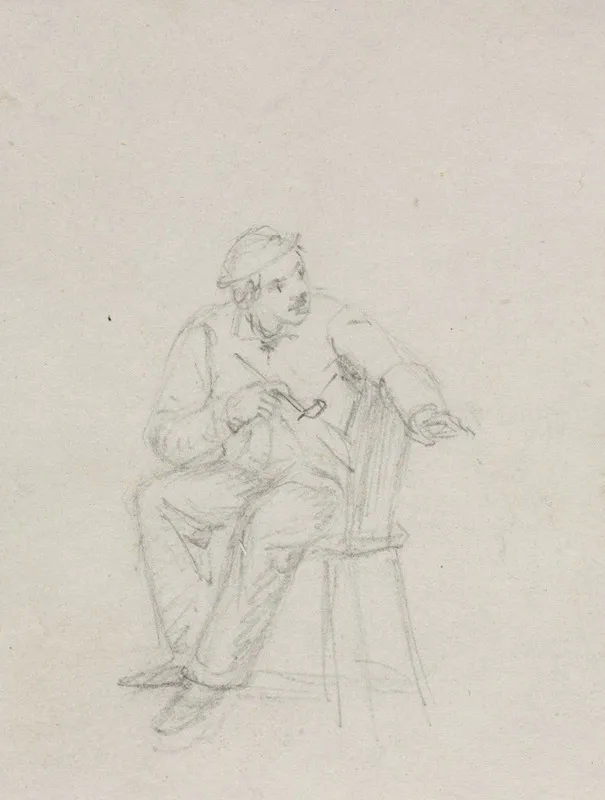 Man Smoking A Pipe 2