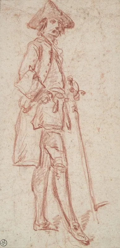 Man Standing Holding A Sword