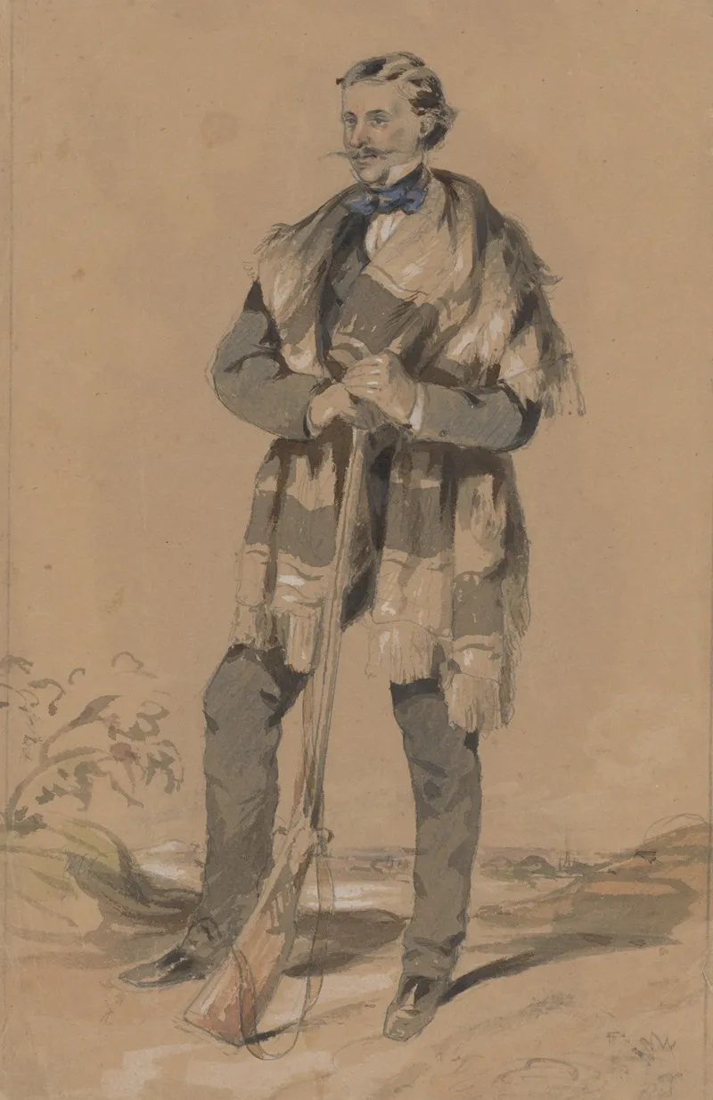 Man With A Rifle by Friedrich Carl von Scheidlin - Canvas Print