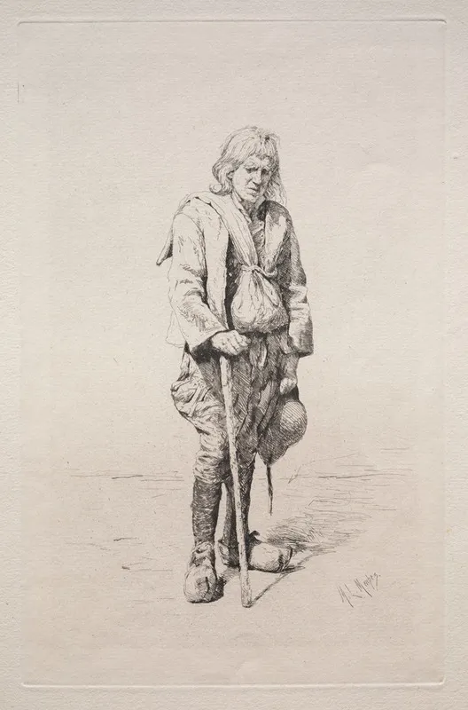 Man With Walking Stick