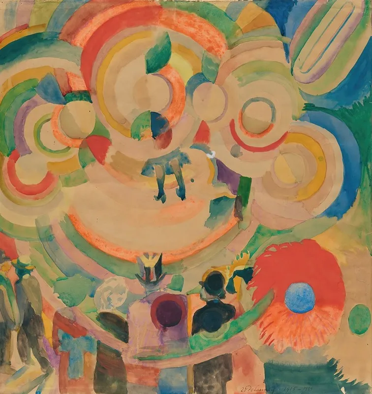 Manege De Cochons 2 by Robert Delaunay - Canvas Print