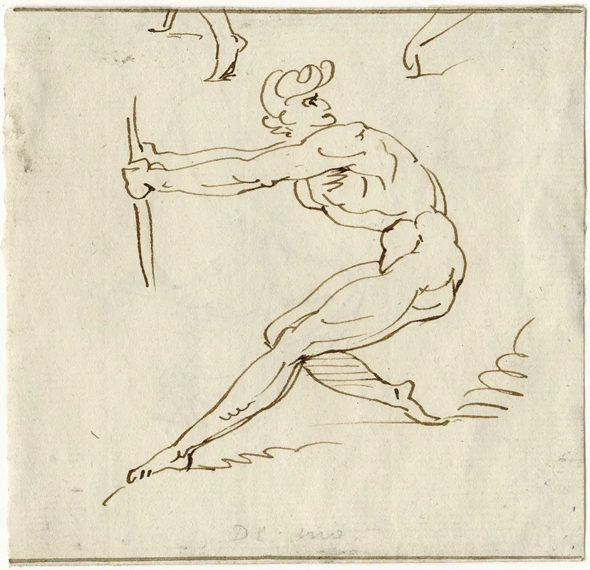 Mannelijk Naakt Trekkend