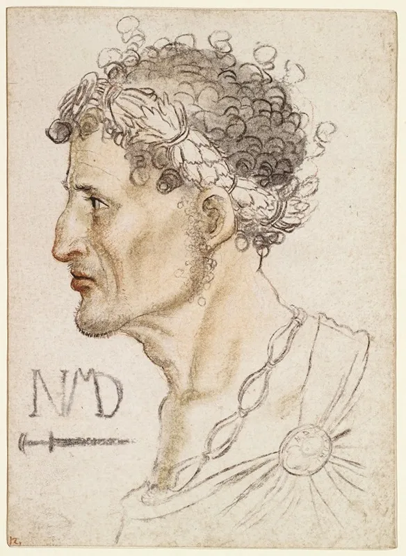 Mannliche Profilbuste