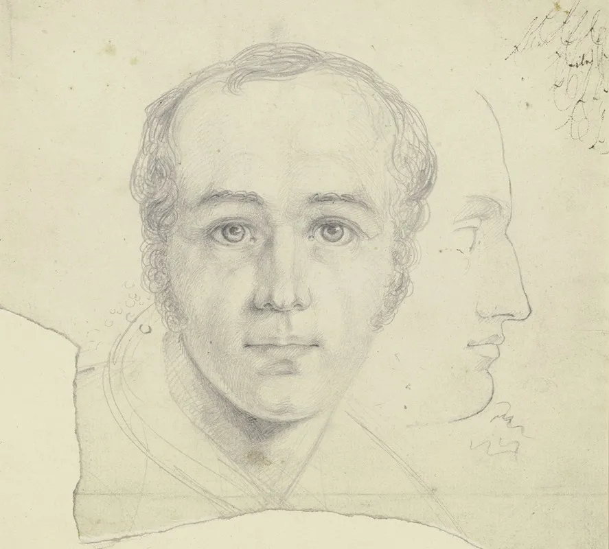 Mannliches Bildnis En Face Und Im Profil by Eugen Eduard Schäffer - Canvas Print
