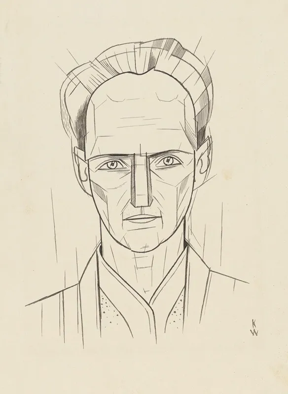 Mannliches Portrat 5 by Karl Wiener - Canvas Print