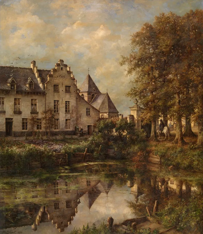 Manor In Brabant by Marie Collart-Henrotin - Canvas Print