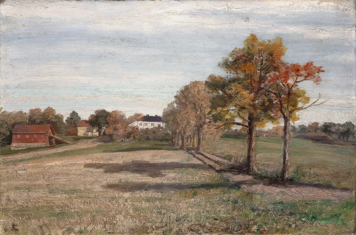 Manor Outside Holmestrand by Frederik Collett - Canvas Print