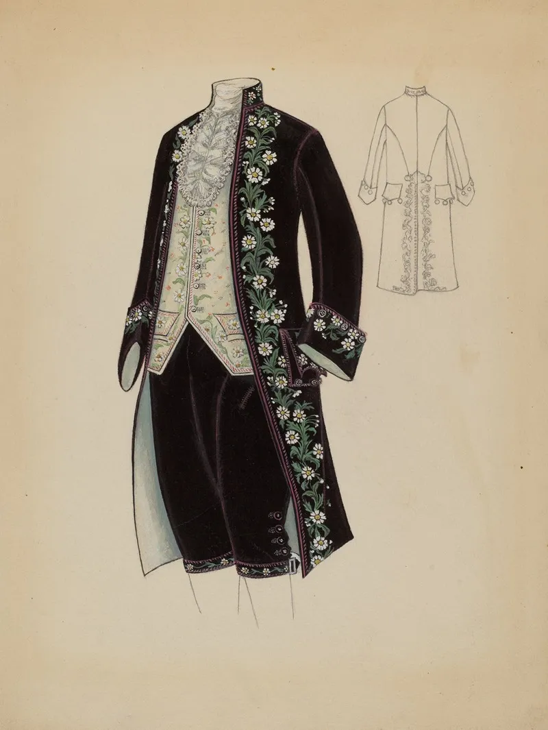 Mans Court Costume 2 by Marie Mitchell - Canvas Print