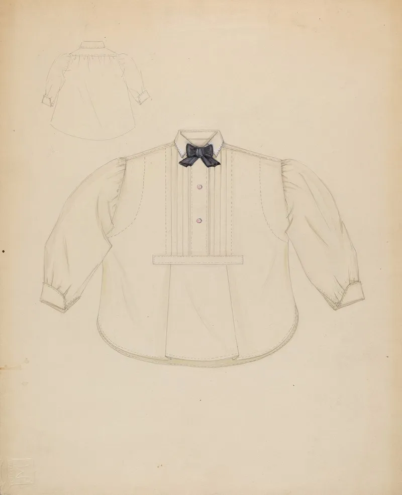 Mans Miniature Shirt by Sylvia De Zon - Canvas Print