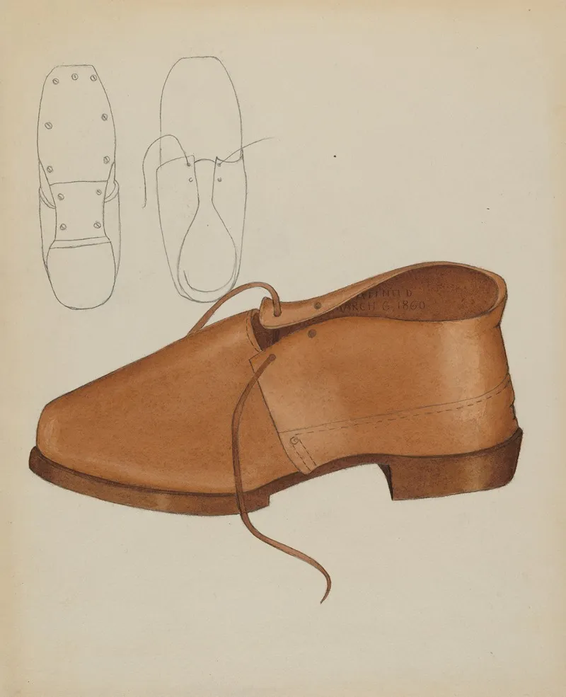 Mans Shoe 4 by Marie Mitchell - Canvas Print