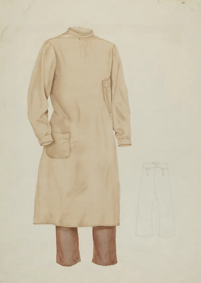 Mans Smock And Trousers by Frances Cohen - Canvas Print