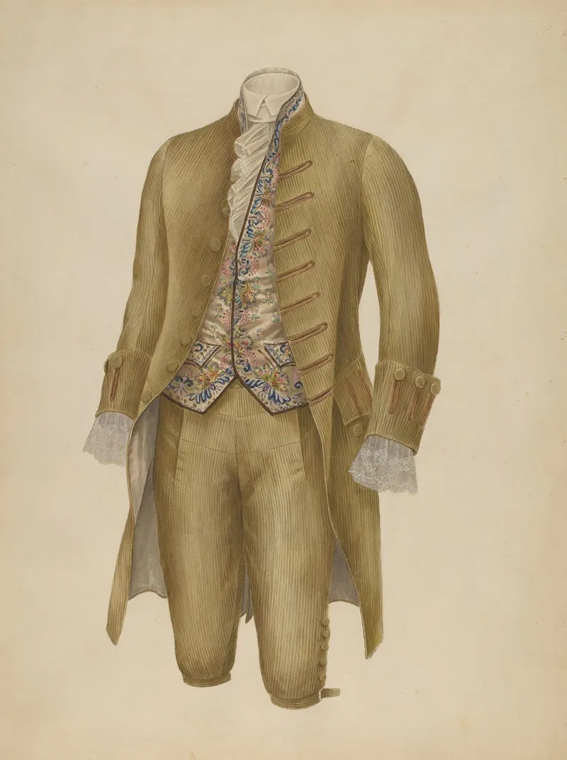 Mans Suit 5 by Henry De Wolfe - Canvas Print