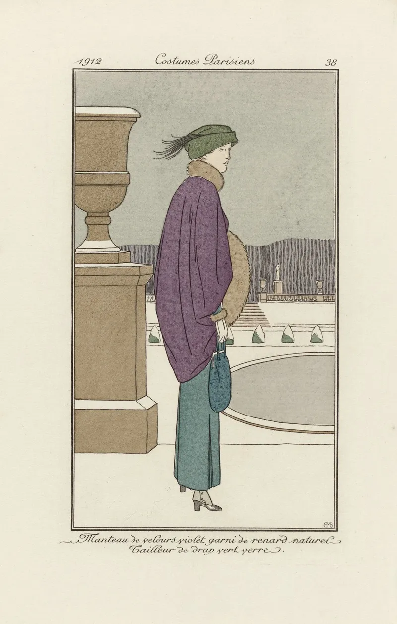 Manteau De Velours Violet 2