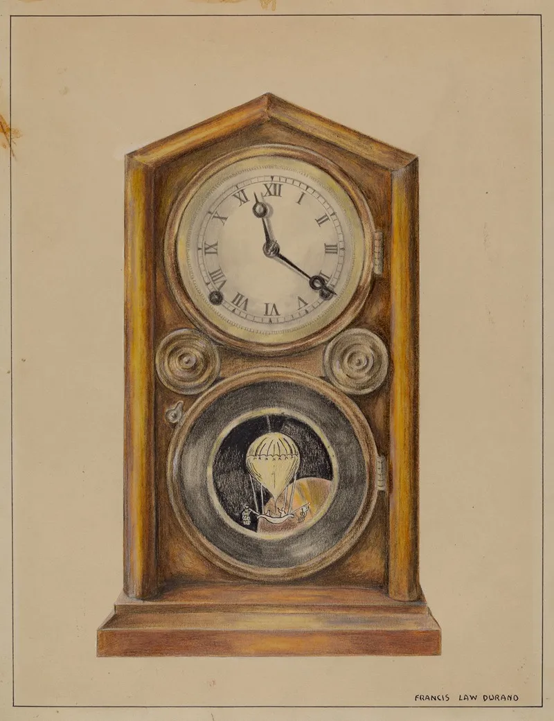 Mantel Clock 3 by Francis Law Durand - Canvas Print