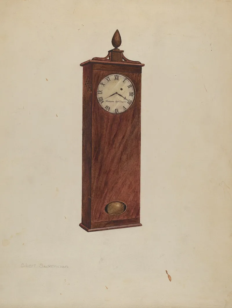 Mantel Clock 8 by Gilbert Sackerman - Canvas Print