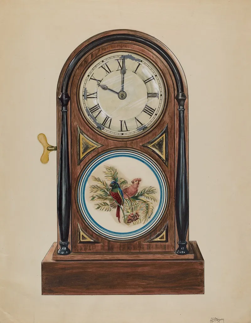Mantel Clock 9 by Ralph Atkinson - Canvas Print
