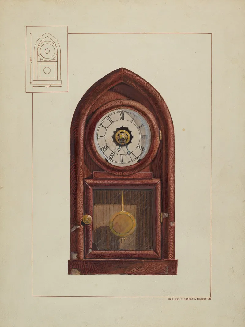 Mantel Clock by Ernest A. Towers, Jr. - Canvas Print