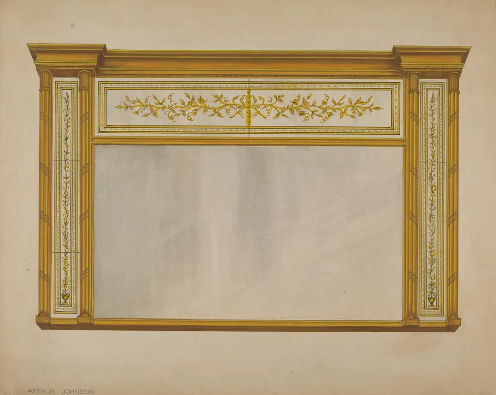 Mantel Looking Glass 2 by Arthur Johnson - Canvas Print