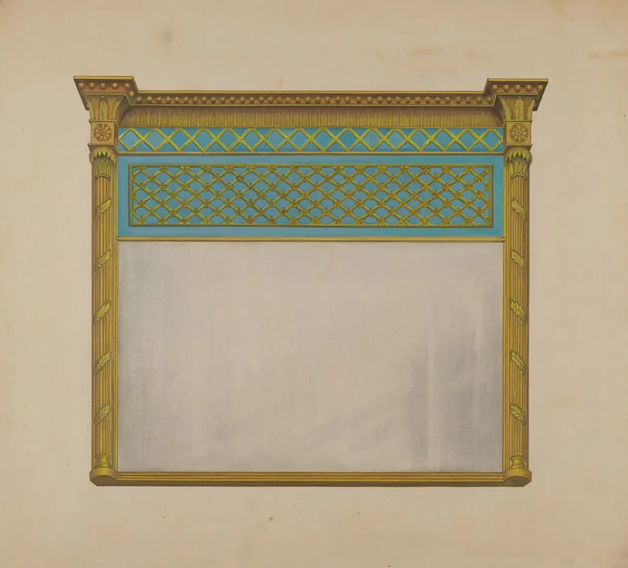Mantel Looking Glass by Arthur Johnson - Canvas Print