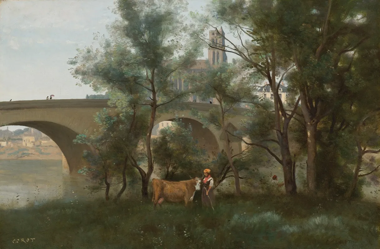 Mantes Les Bords De La Seine Au Pied Du Pont