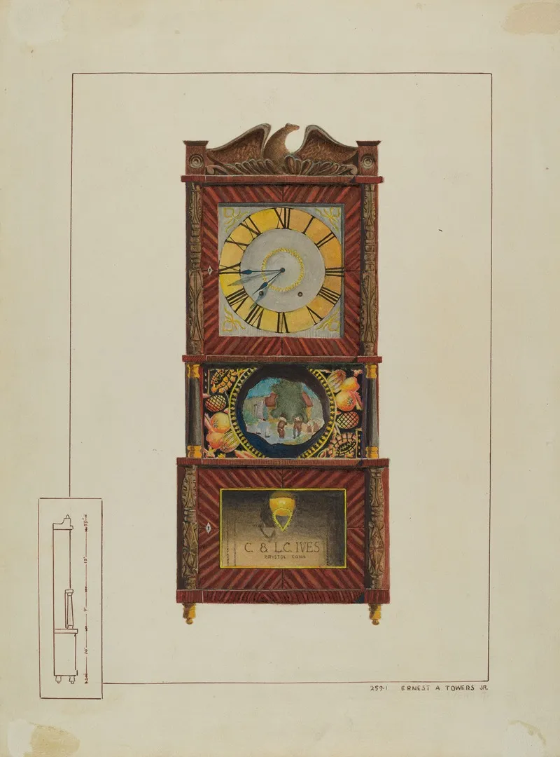 Mantle Clock by Ernest A. Towers, Jr. - Canvas Print