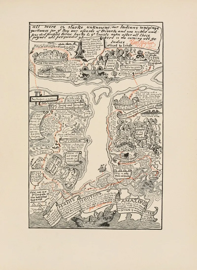 Map Of The Turbid Amazon by Rudyard Kipling - Canvas Print