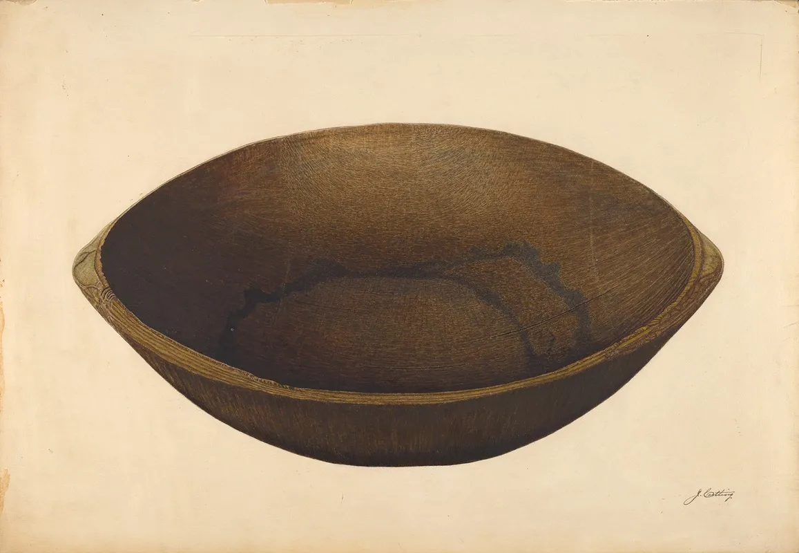 Maple Mixing Bowl by John Cutting - Canvas Print