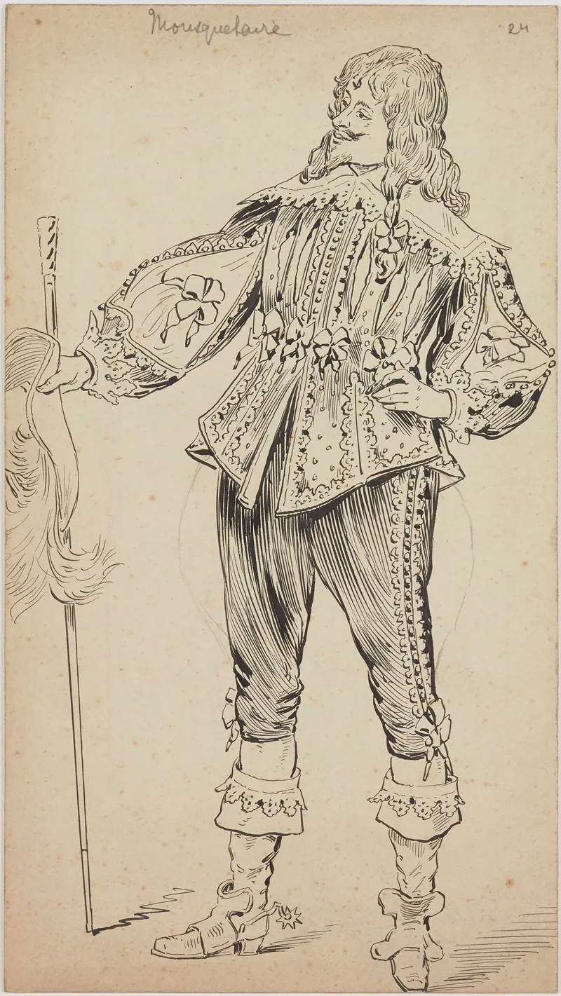 Maquettes De Costumes En M 10 by Charles Bétout - Canvas Print