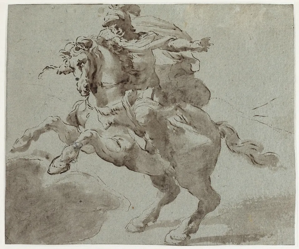 Marcus Curtius Kaster Sig Med Sin Hest I Kloften