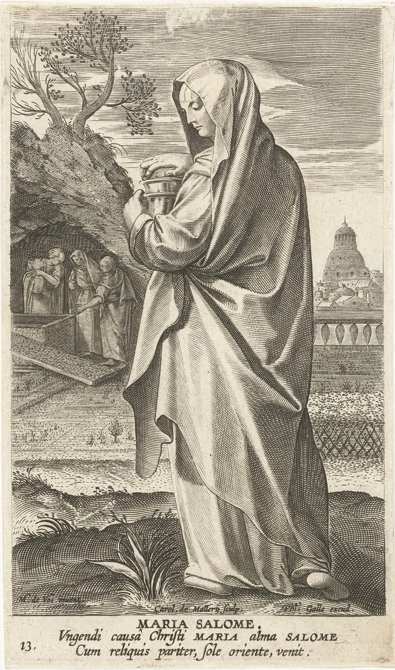 Maria Salome by Jan Collaert II - Canvas Print