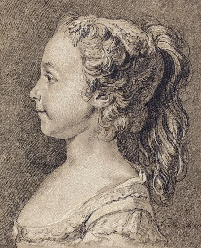 Marie Rosalie Vanloo by Louis-Marin Bonnet - Canvas Print