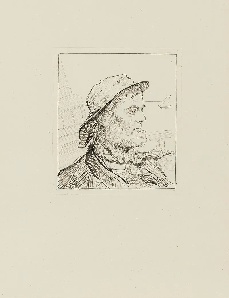 Marin Mess Lethierry Dessin Non Utilise by Achille Granchi-Taylor - Canvas Print