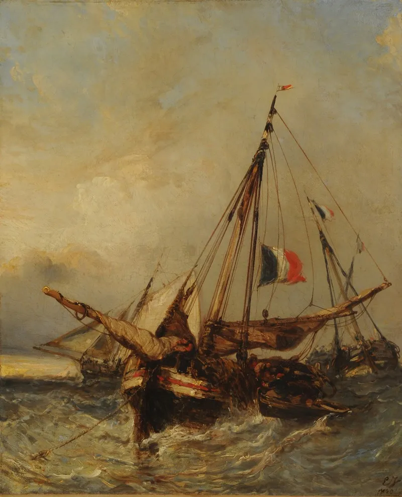 Marina 5 by Eugène Isabey - Canvas Print