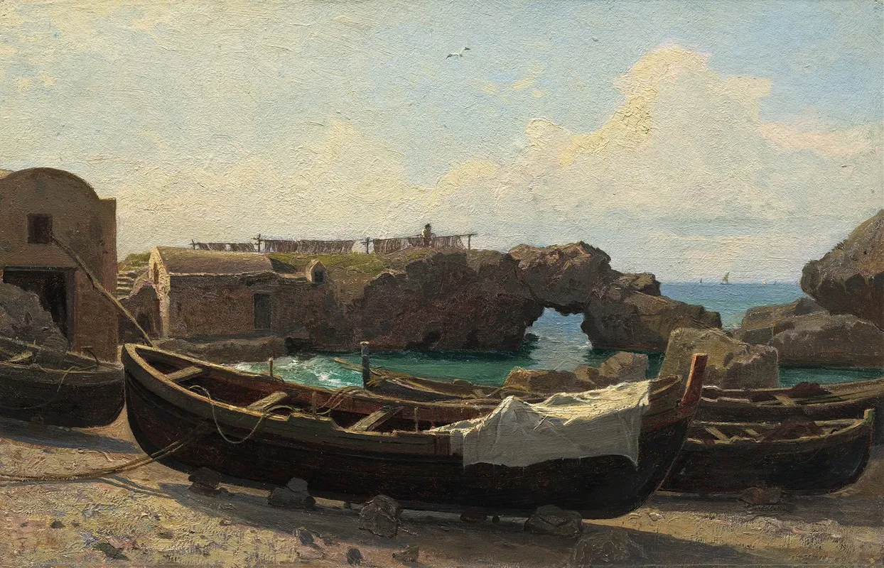 Marina Piccola Capri 4 by William Stanley Haseltine - Canvas Print