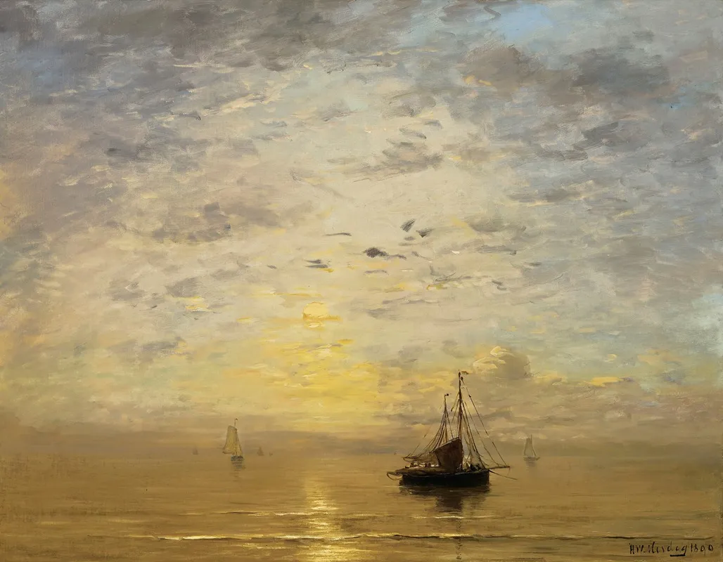 Marine 6 by Hendrik Willem Mesdag - Canvas Print