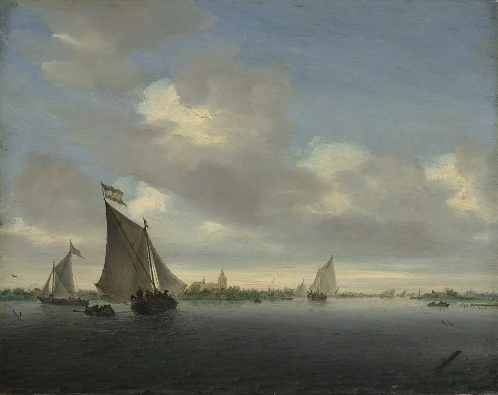 Marine 9 by Salomon van Ruysdael - Canvas Print