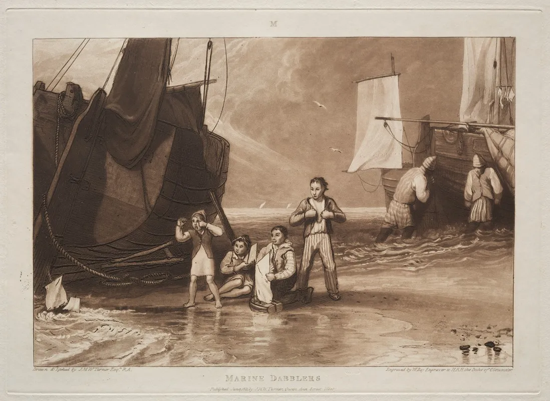 Marine Dabblers by Joseph Mallord William Turner - Canvas Print