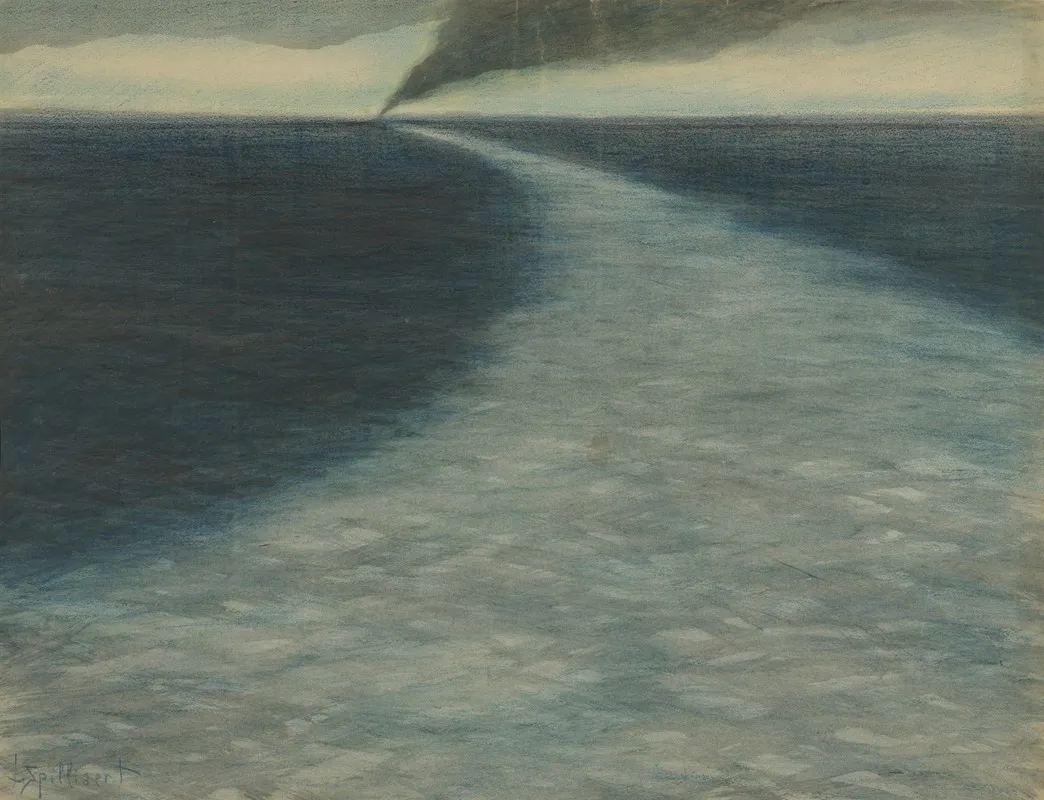 Marine Met Kielzog by Léon Spilliaert - Canvas Print