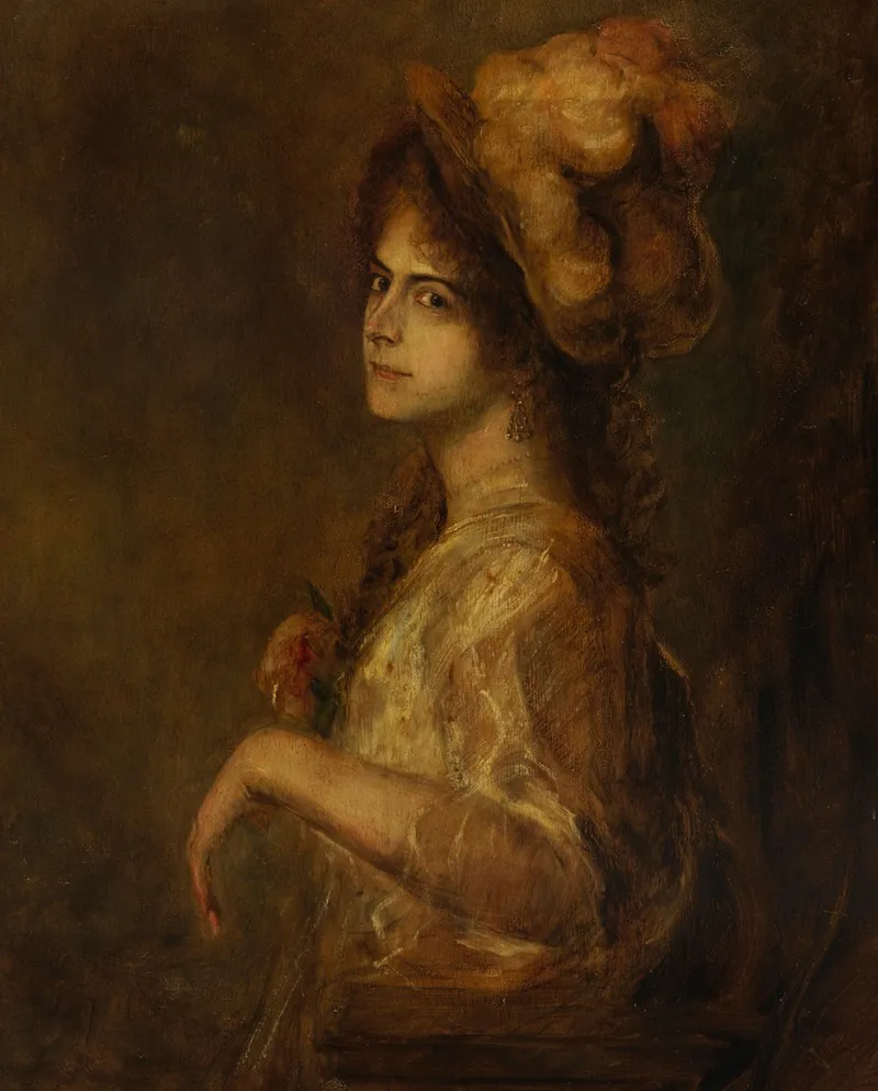 Marion Franchetti by Franz von Lenbach - Canvas Print