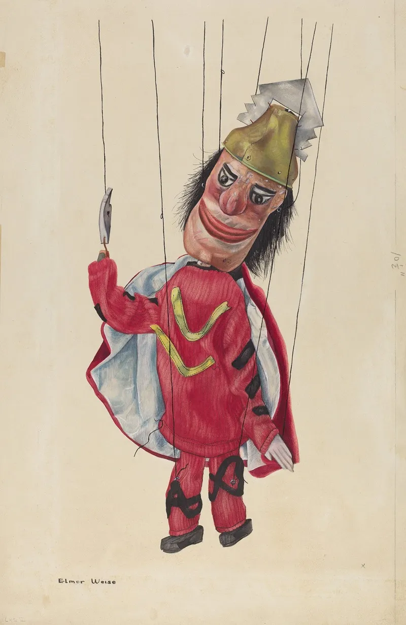 Marionette King Saul by Elmer Weise - Canvas Print