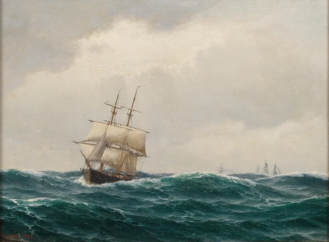 Maritime Painting Ii by Carl Emil Baagøe - Canvas Print