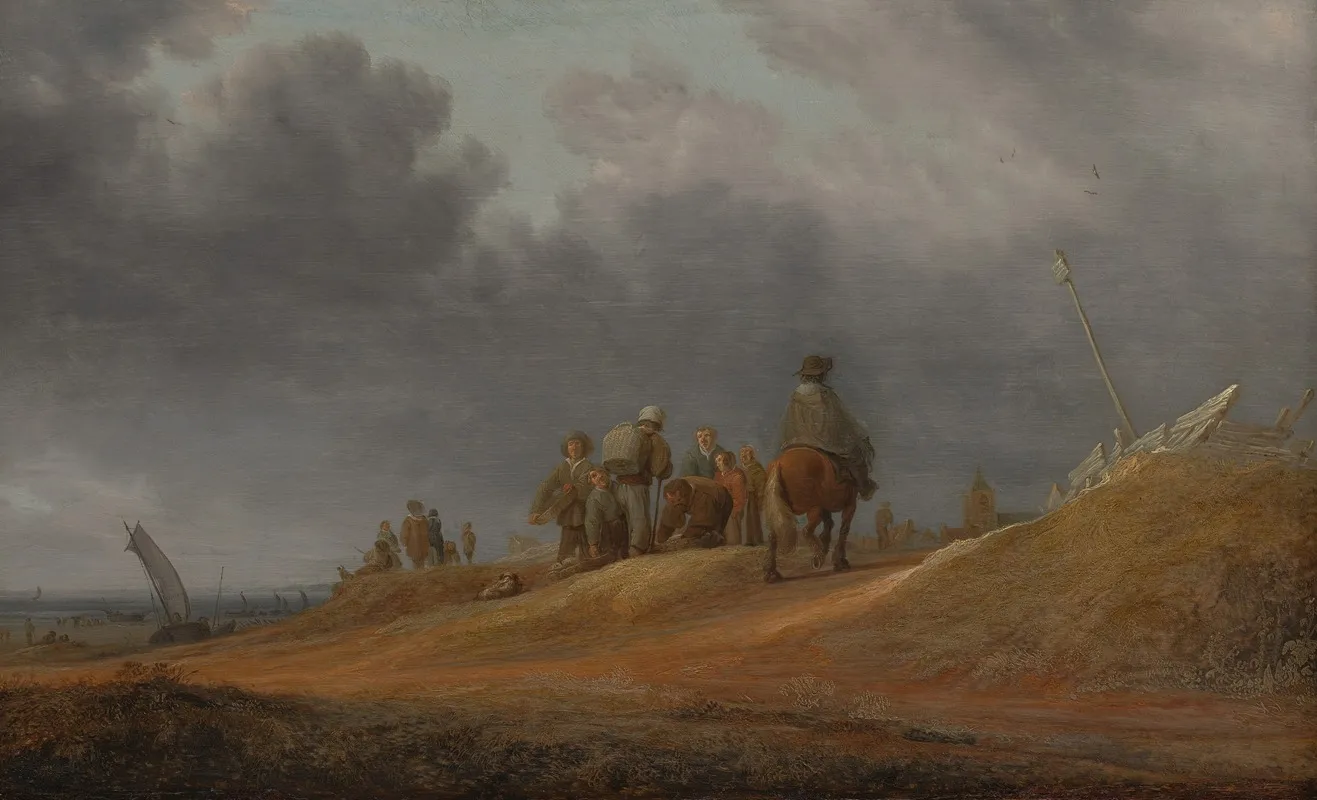 Market By The Seashore 2 by Salomon van Ruysdael - Canvas Print